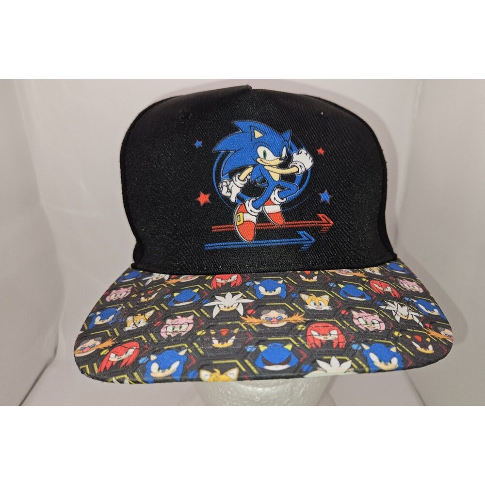 Sonic The Hedgehog Boys Youth Flat Bill Baseball Cap Snapback Gamer Hat Clean - Picture 2 of 7
